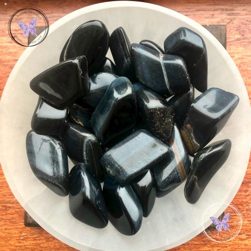 Blue Tiger Eye Tumble Stone - Large